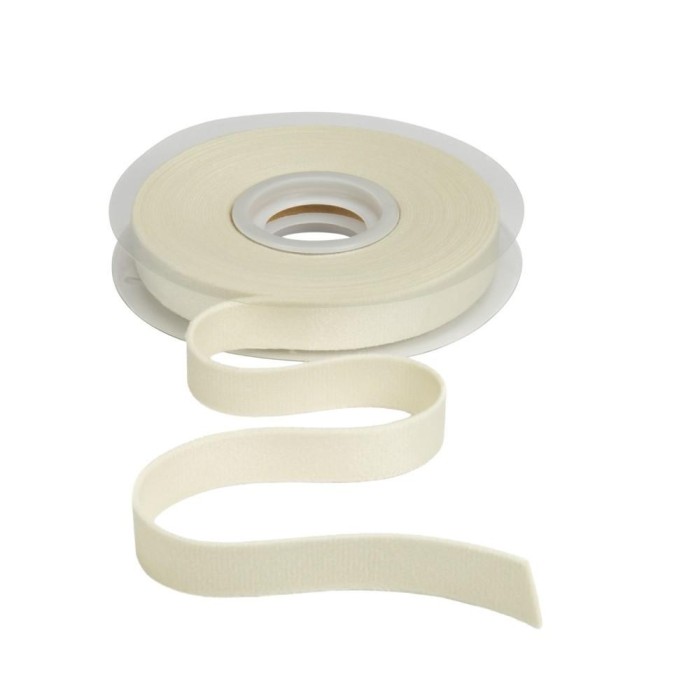 NASTRO VELLUTO DOPPIO MM15 X 7MT PANNA